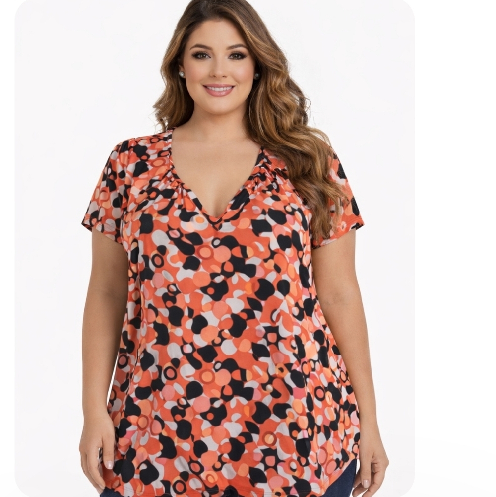 Laura Plus Petite | Abstract Colorful  Plus Tank Top